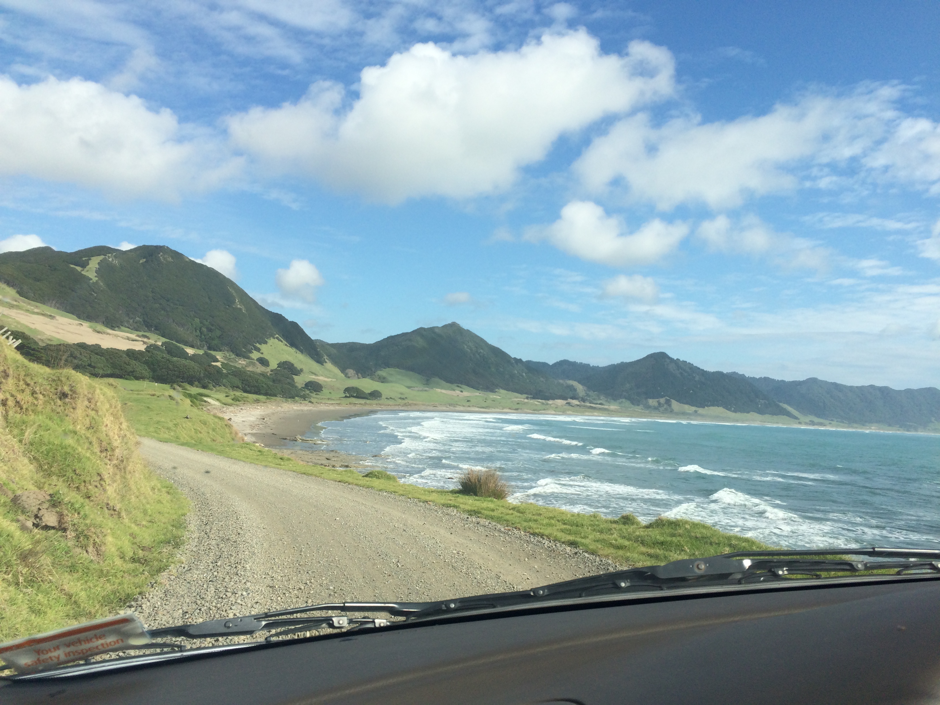 Driving by the sea on the East Cape