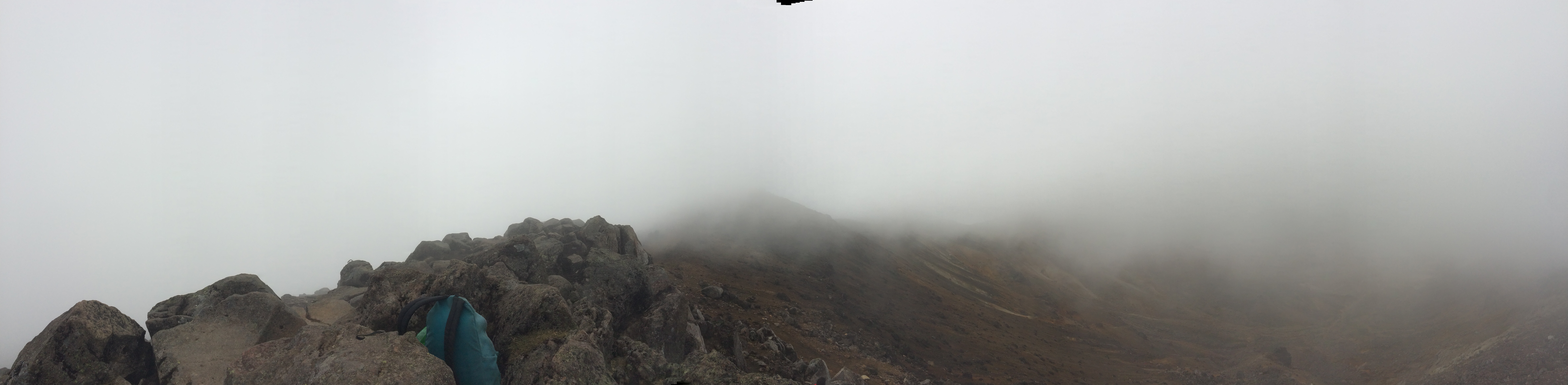 The view from the summit of Mt Tongariro